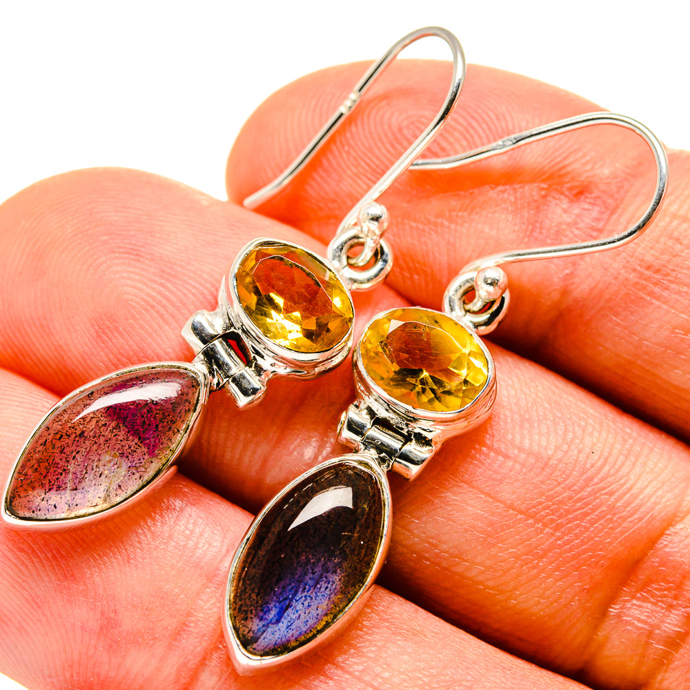 Labradorite Earrings handcrafted by Anasilvercos - EARR414480