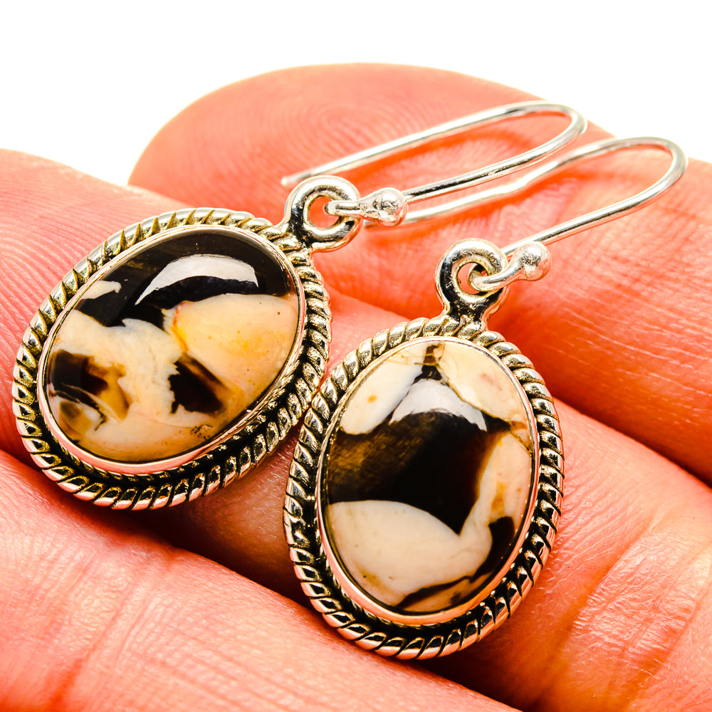 Peanut Wood Jasper Earrings handcrafted by Anasilvercos - EARR414481