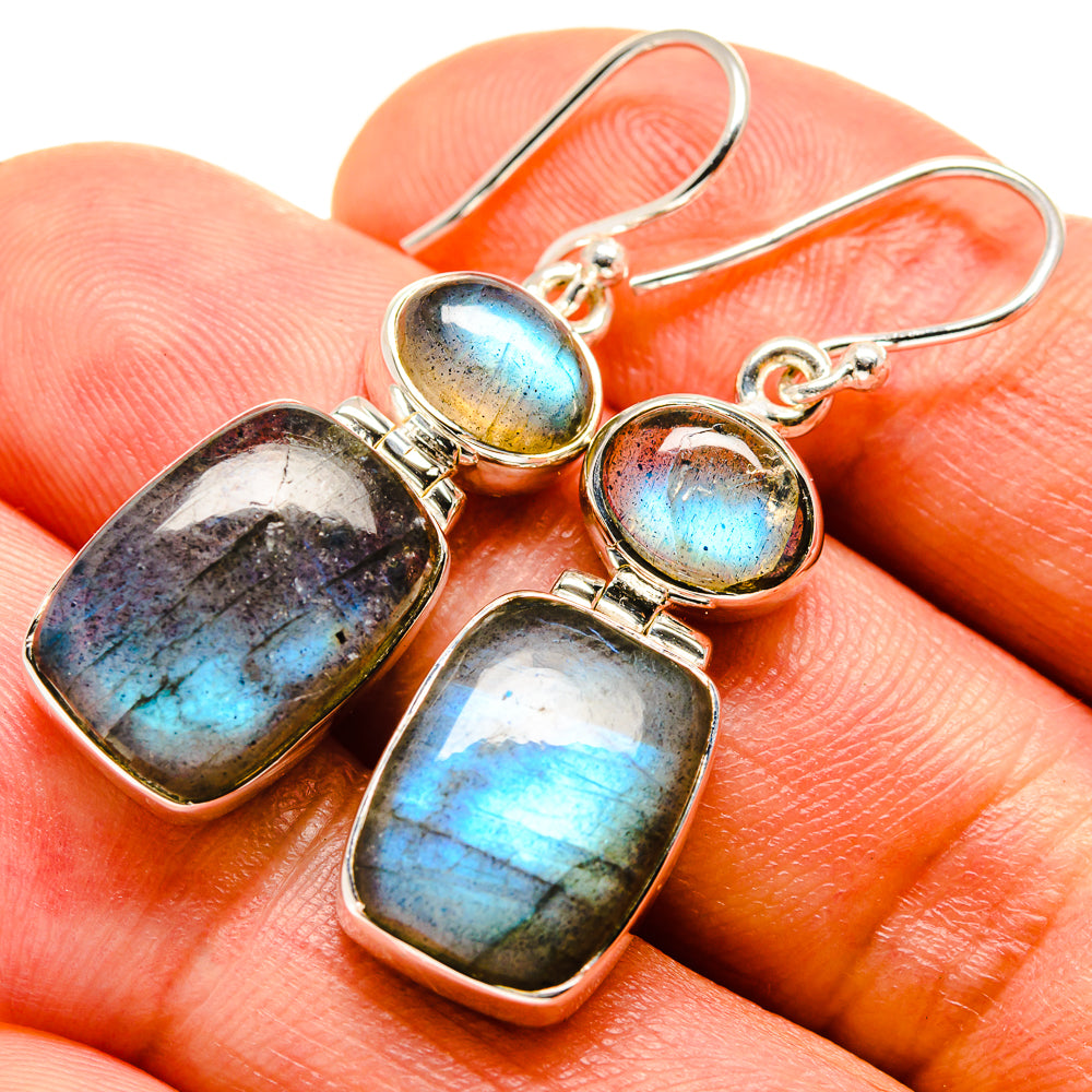 Labradorite Earrings handcrafted by Anasilvercos - EARR414483