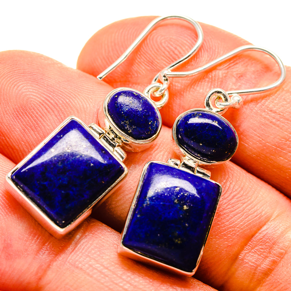 Lapis Lazuli Earrings handcrafted by Anasilvercos - EARR414486