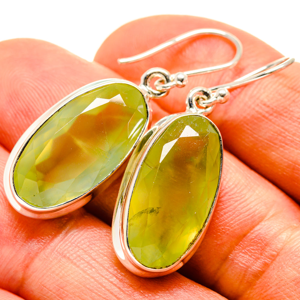 Prehnite Earrings handcrafted by Anasilvercos - EARR414489