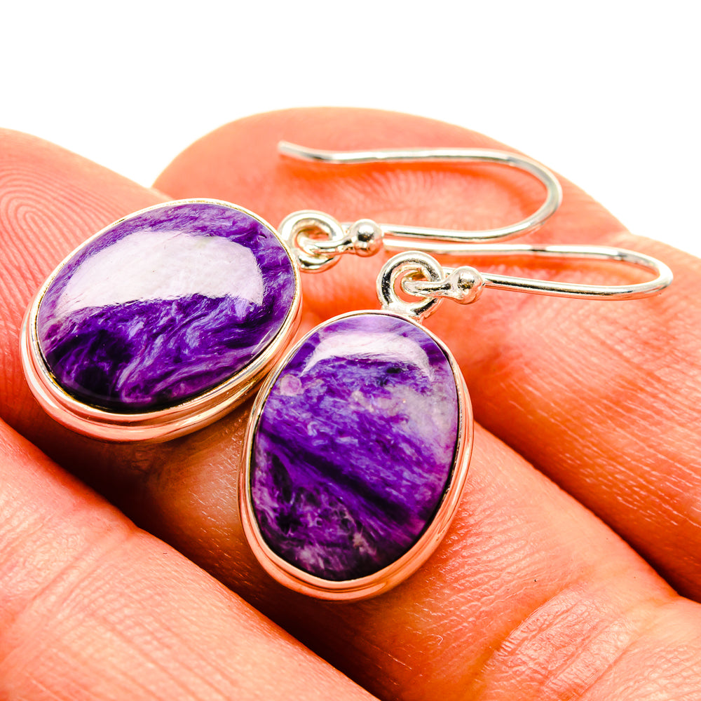 Charoite Earrings handcrafted by Anasilvercos - EARR414492