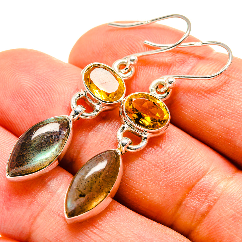 Labradorite Earrings handcrafted by Anasilvercos - EARR414499