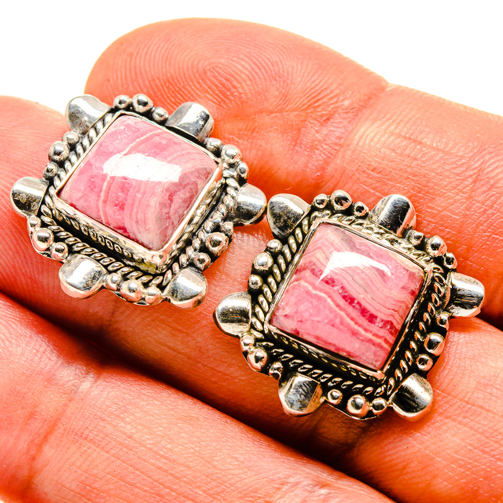 Rhodochrosite Earrings handcrafted by Anasilvercos - EARR414519