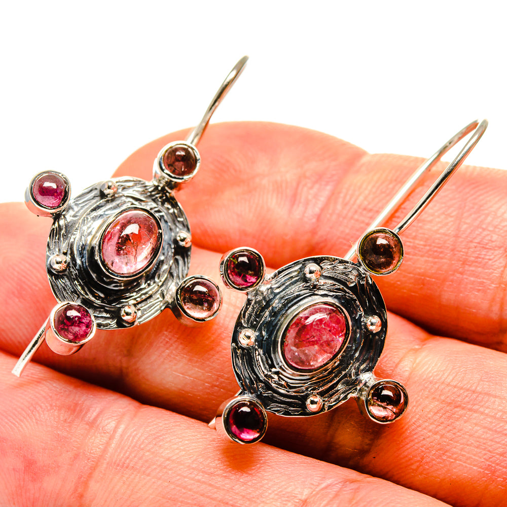 Pink Tourmaline Earrings handcrafted by Anasilvercos - EARR414520