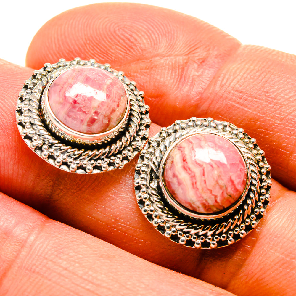Rhodochrosite Earrings handcrafted by Anasilvercos - EARR414522