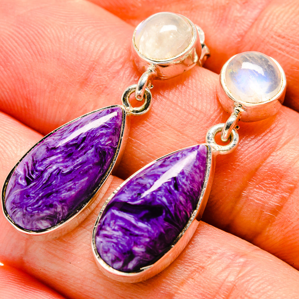 Charoite Earrings handcrafted by Anasilvercos - EARR414531