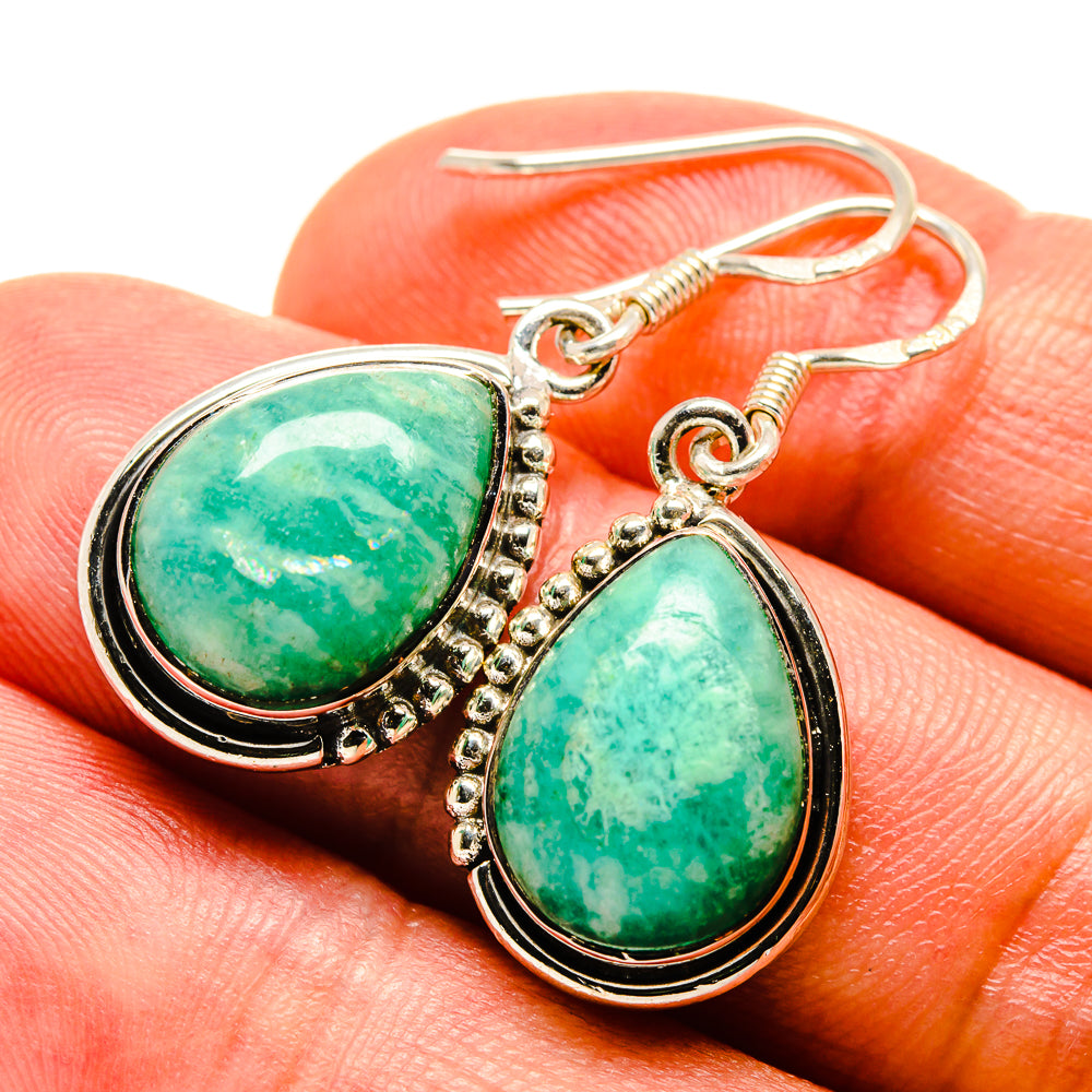 Amazonite Earrings handcrafted by Anasilvercos - EARR414549