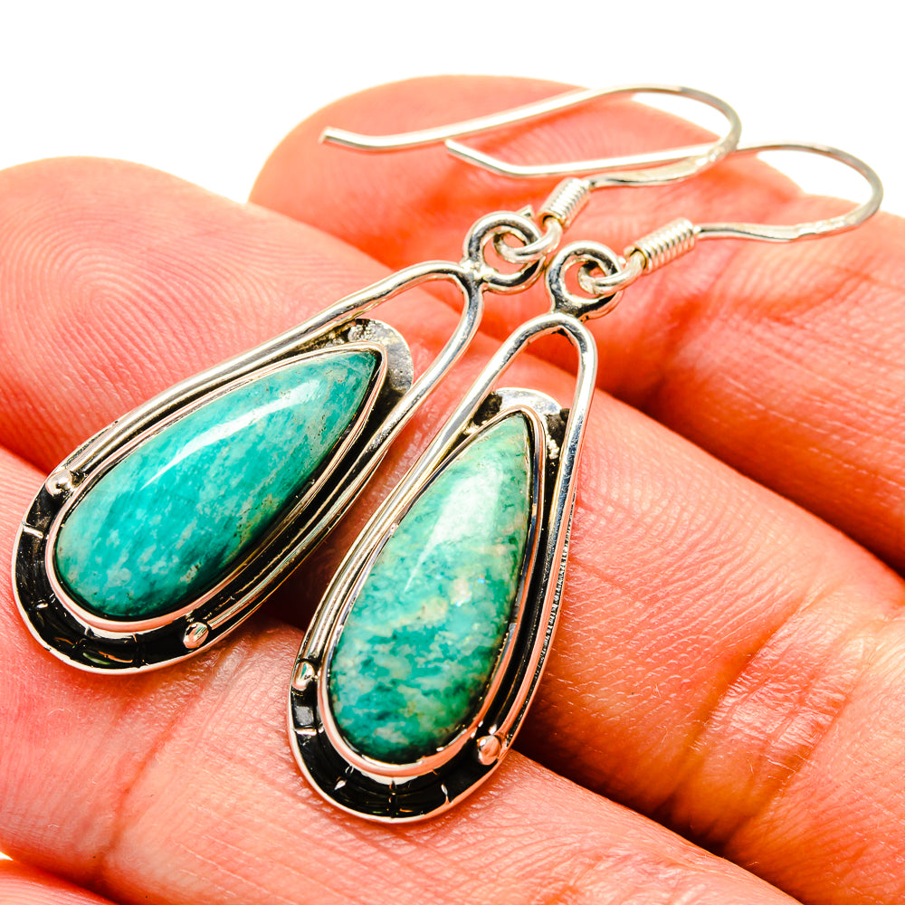 Amazonite Earrings handcrafted by Anasilvercos - EARR414565