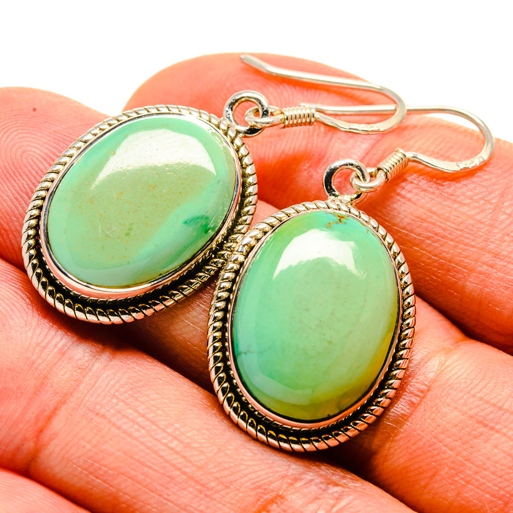 Tibetan Turquoise Earrings handcrafted by Anasilvercos - EARR414568
