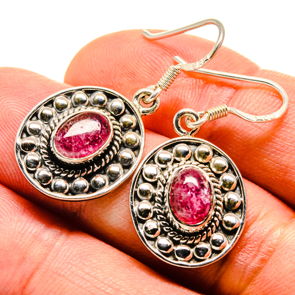 Pink Tourmaline Earrings handcrafted by Anasilvercos - EARR414571