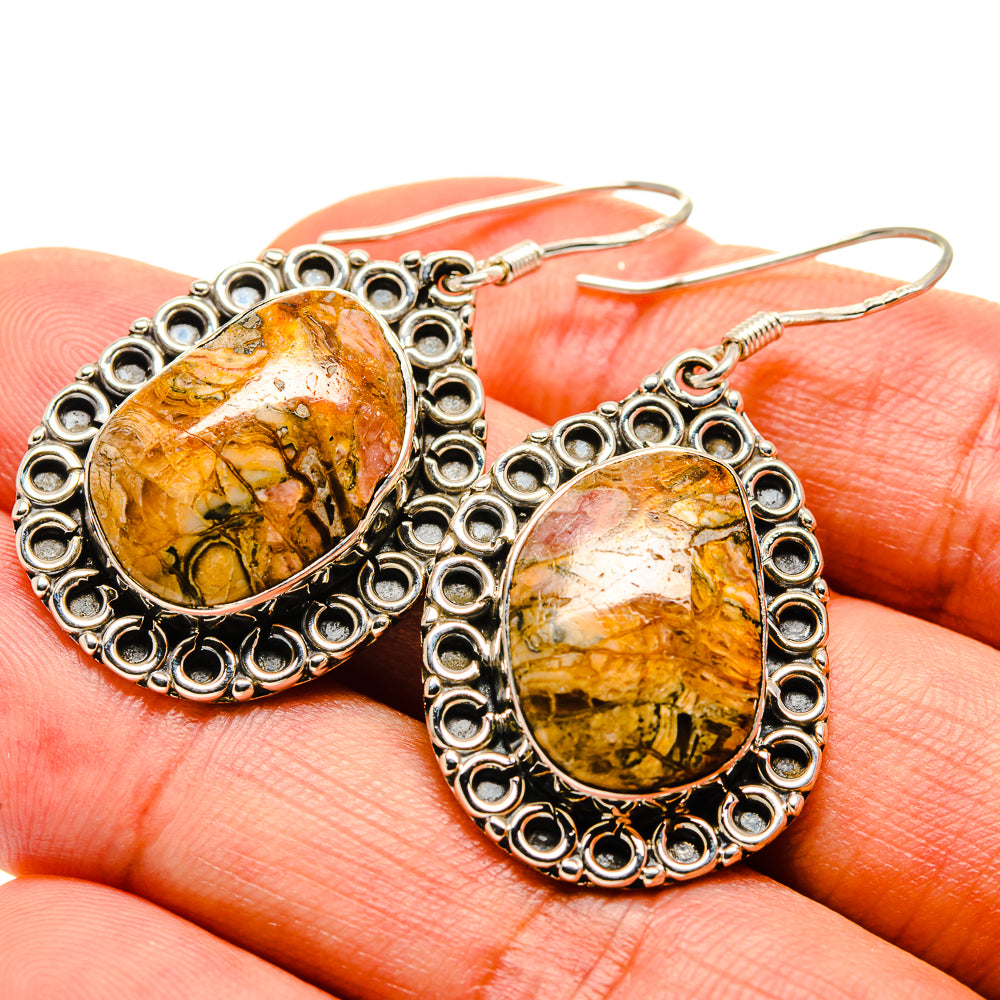 Butterfly Jasper Earrings handcrafted by Anasilvercos - EARR414577