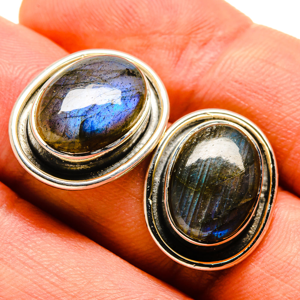 Labradorite Earrings handcrafted by Anasilvercos - EARR414596