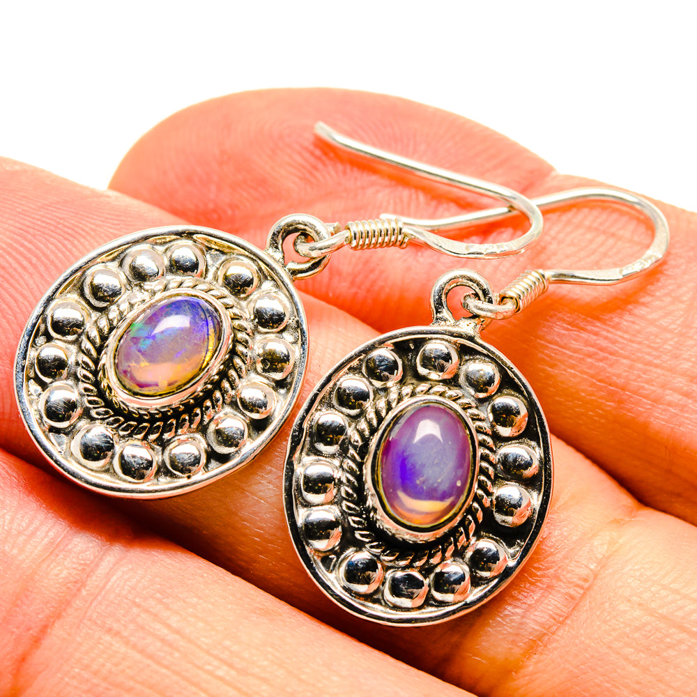 Ethiopian Opal Earrings handcrafted by Anasilvercos - EARR414624