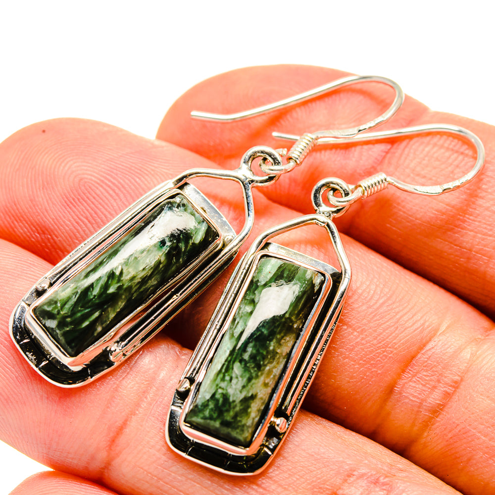 Seraphinite Earrings handcrafted by Anasilvercos - EARR414629