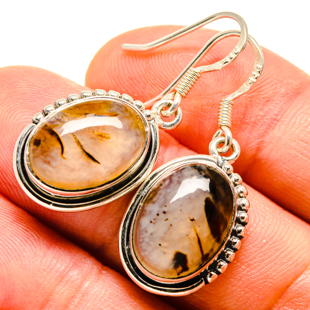 Montana Agate Earrings handcrafted by Anasilvercos - EARR414636