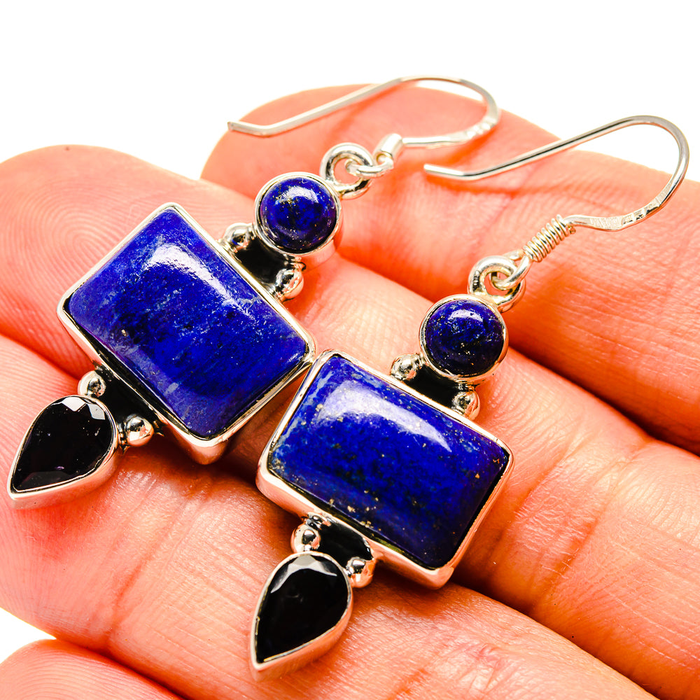Lapis Lazuli Earrings handcrafted by Anasilvercos - EARR414638
