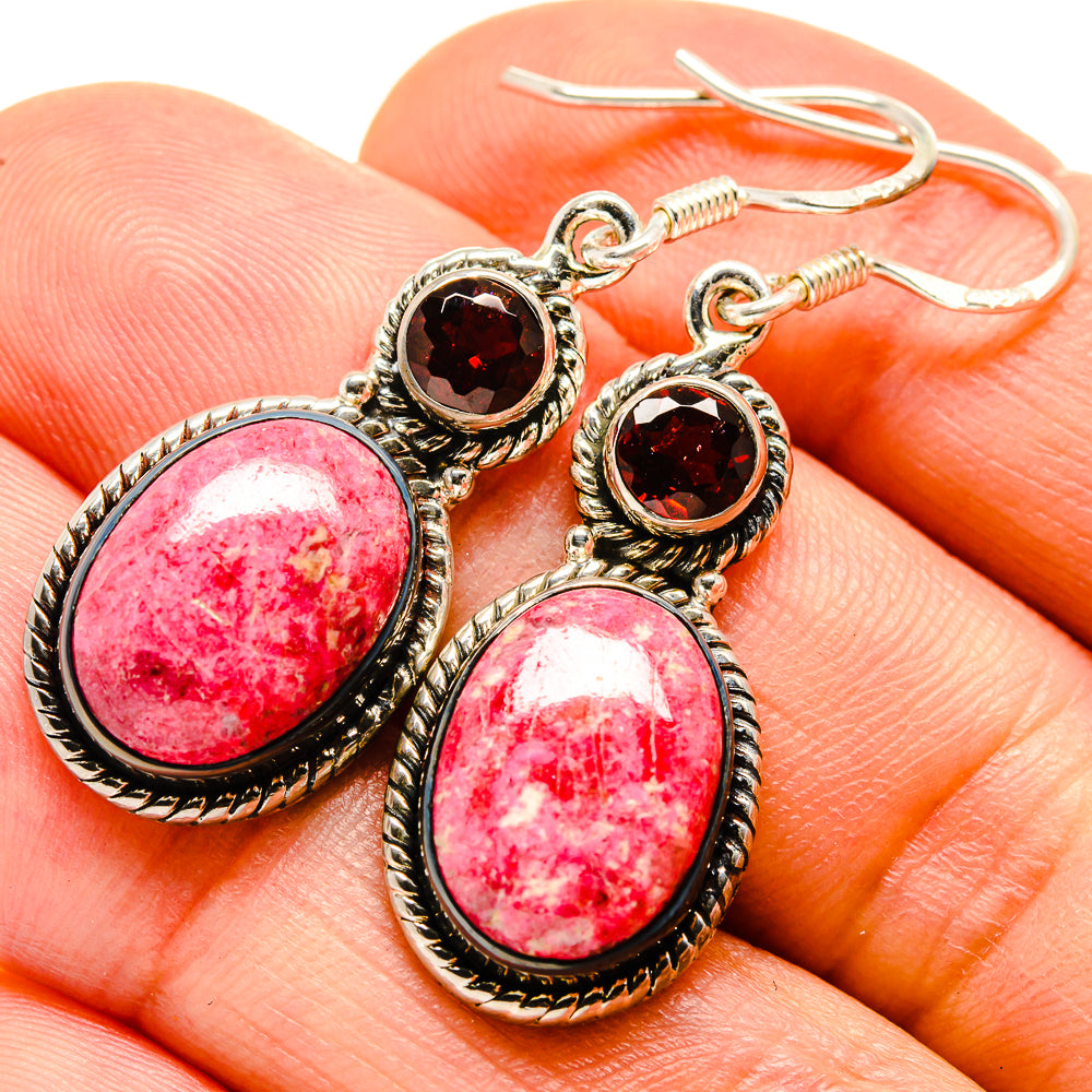 Thulite Earrings handcrafted by Anasilvercos - EARR414644