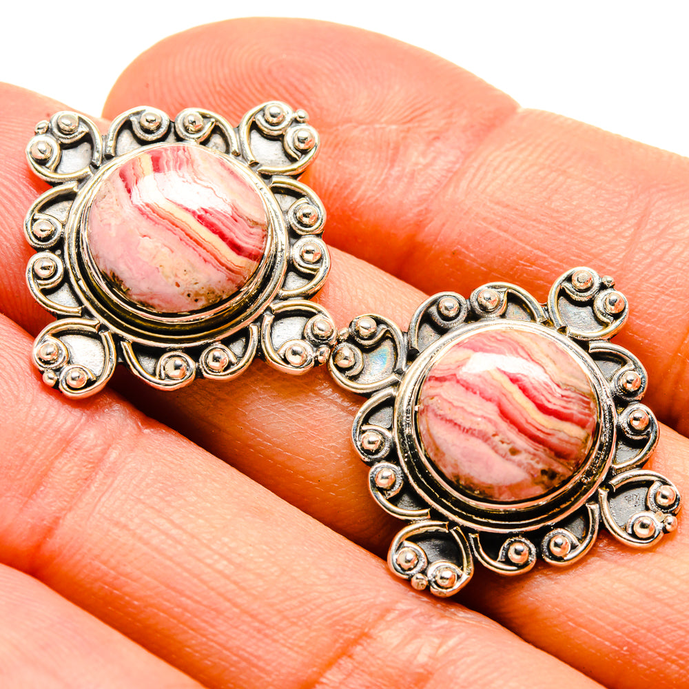 Rhodochrosite Earrings handcrafted by Anasilvercos - EARR414685