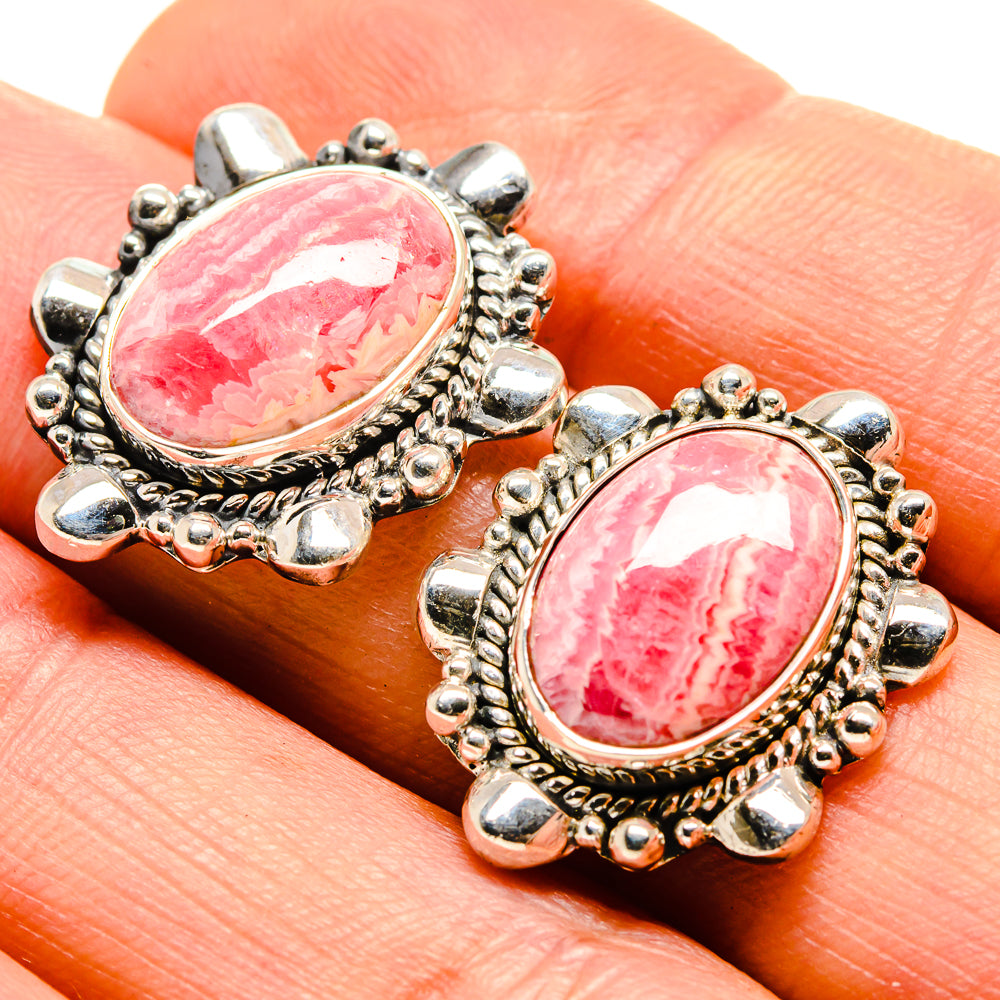 Rhodochrosite Earrings handcrafted by Anasilvercos - EARR414687