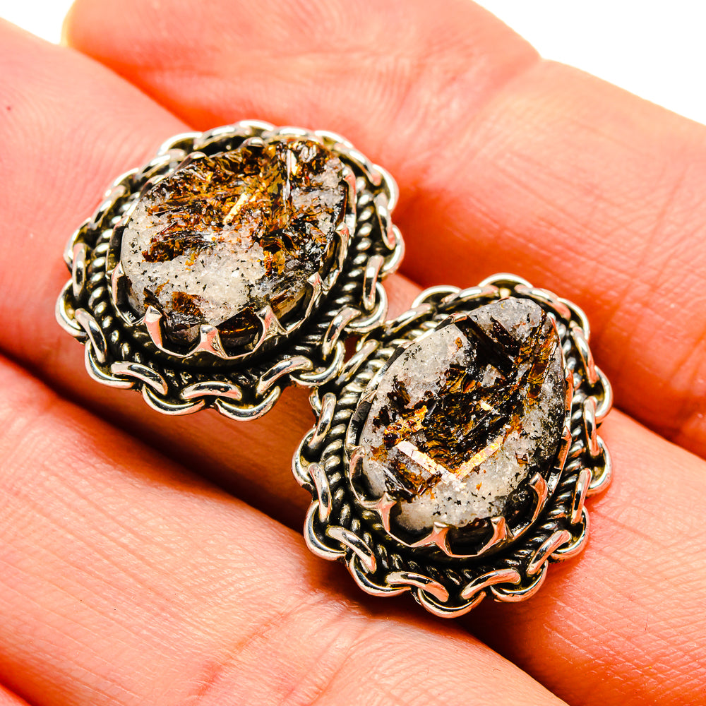 Astrophyllite Earrings handcrafted by Anasilvercos - EARR414755
