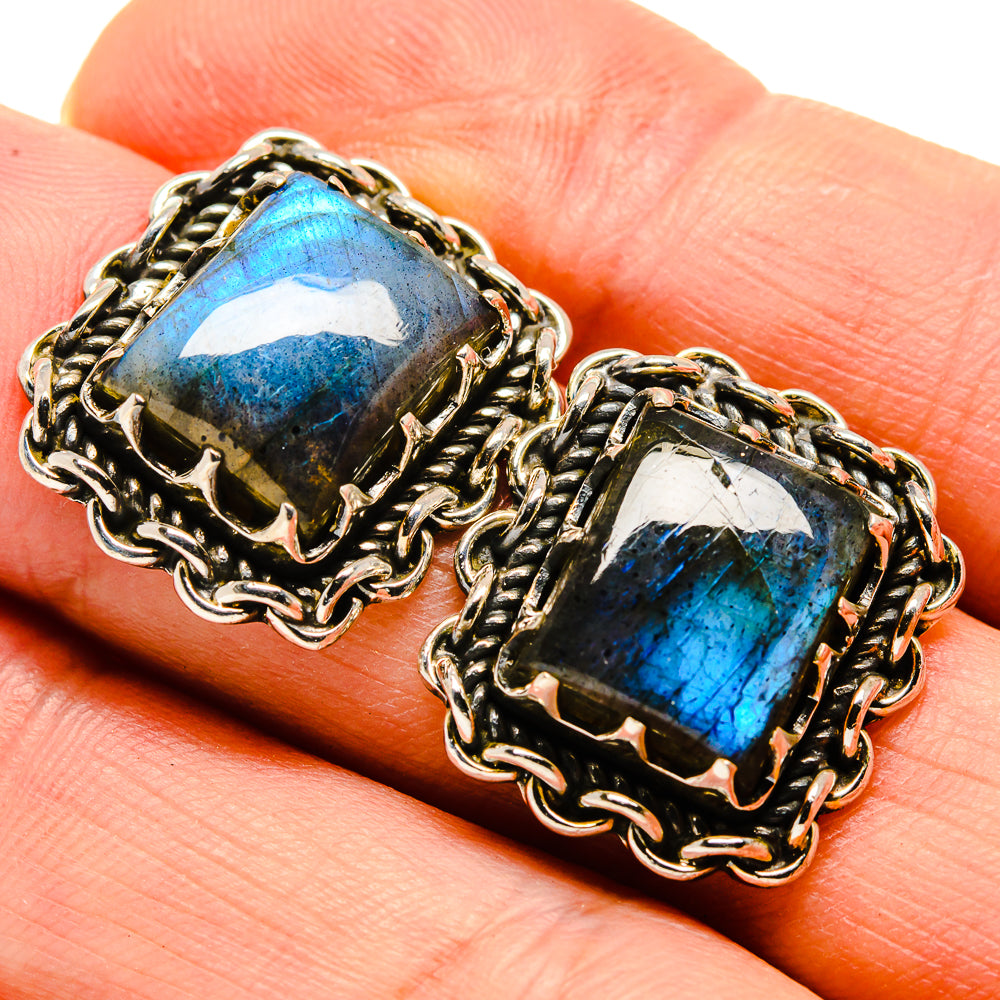 Labradorite Earrings handcrafted by Anasilvercos - EARR414774