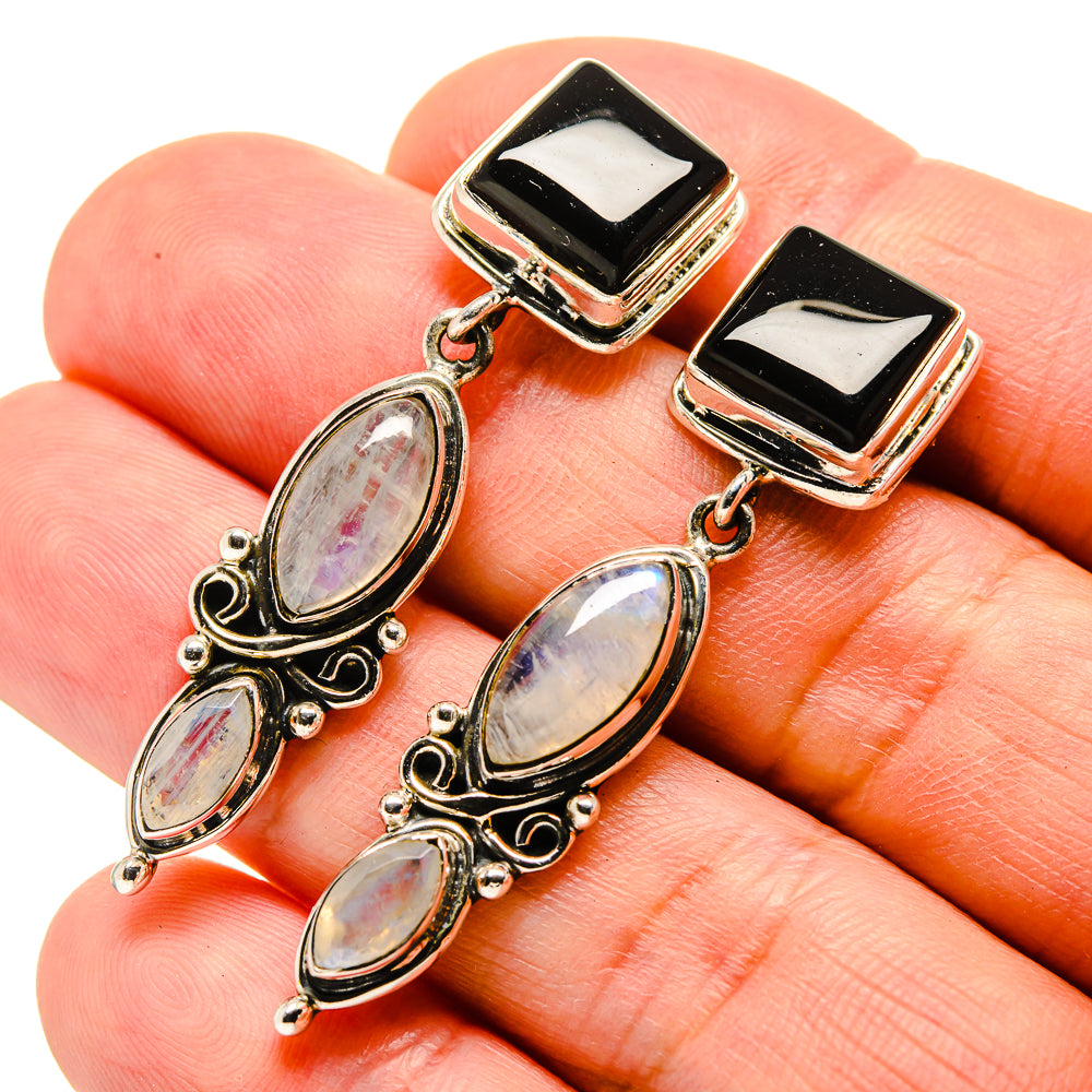 Black Onyx Earrings handcrafted by Anasilvercos - EARR414778