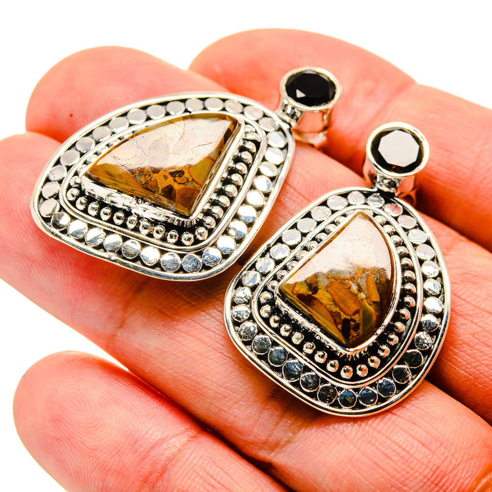 Bamboo Jasper Earrings handcrafted by Anasilvercos - EARR414779
