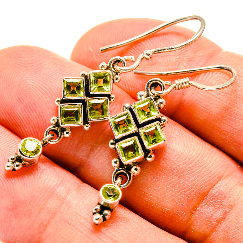 Peridot Earrings handcrafted by Anasilvercos - EARR414789