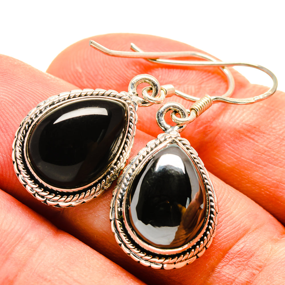 Black Onyx Earrings handcrafted by Anasilvercos - EARR414795