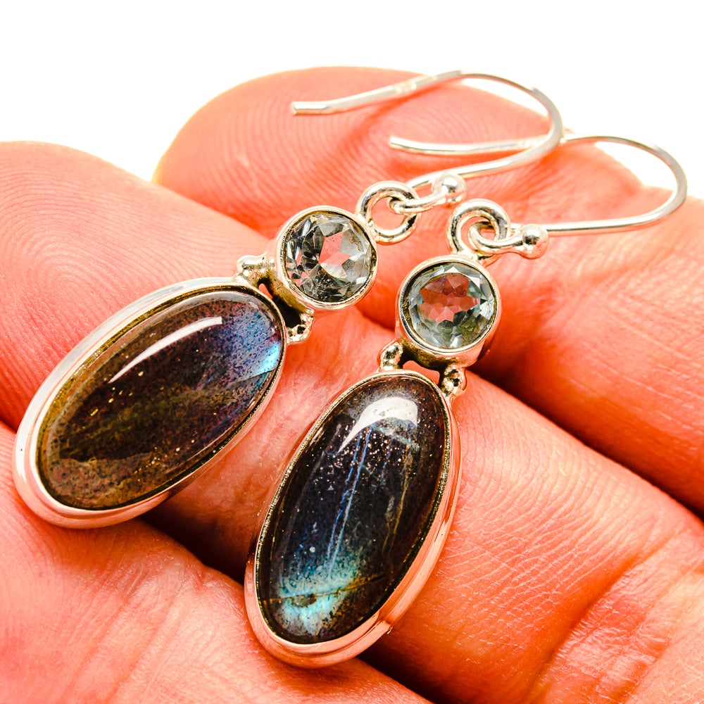 Labradorite Earrings handcrafted by Anasilvercos - EARR414796