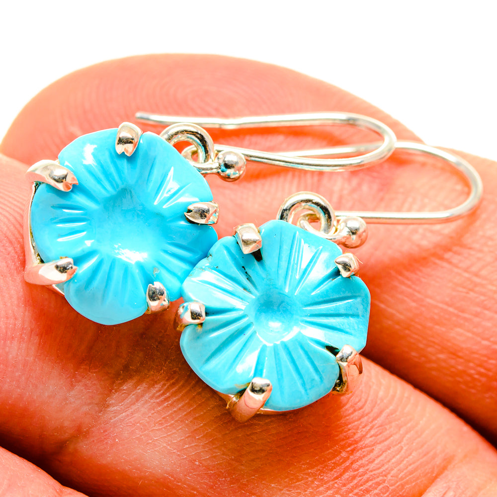 Arizona Turquoise Earrings handcrafted by Anasilvercos - EARR414798