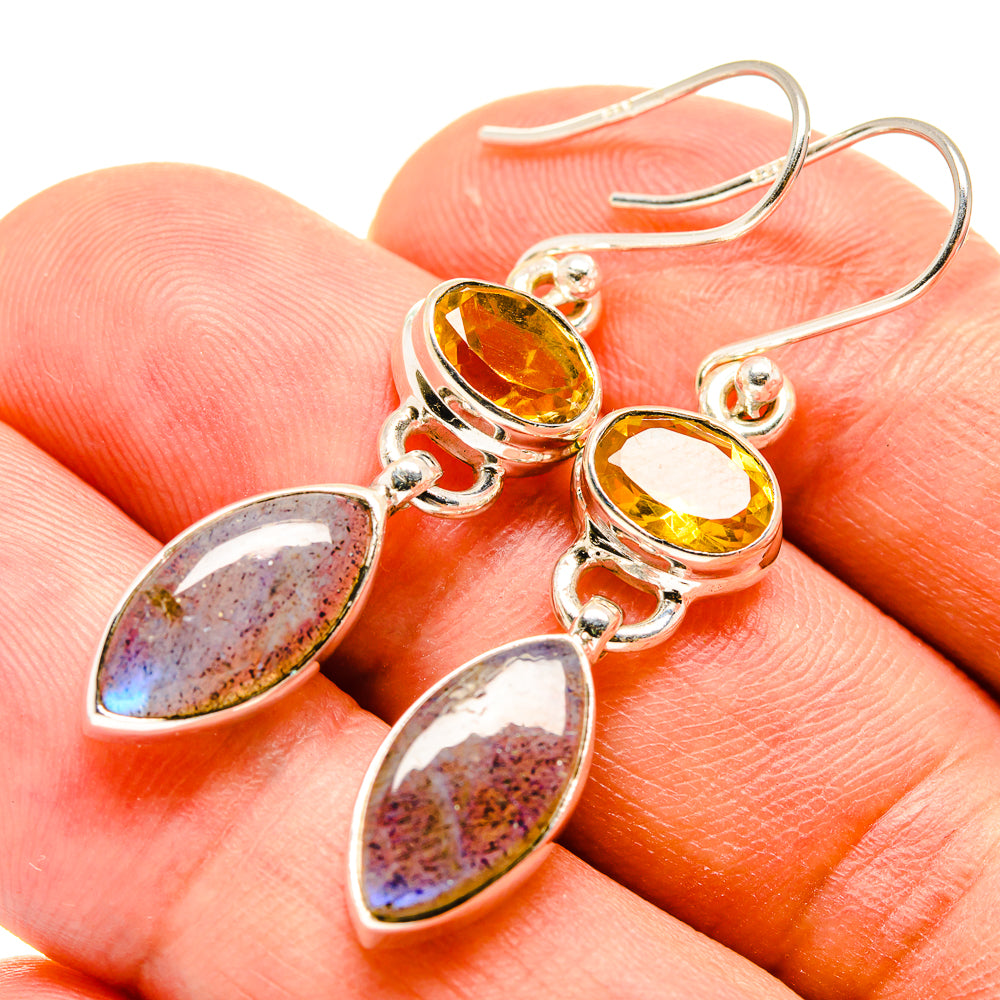 Labradorite Earrings handcrafted by Anasilvercos - EARR414805