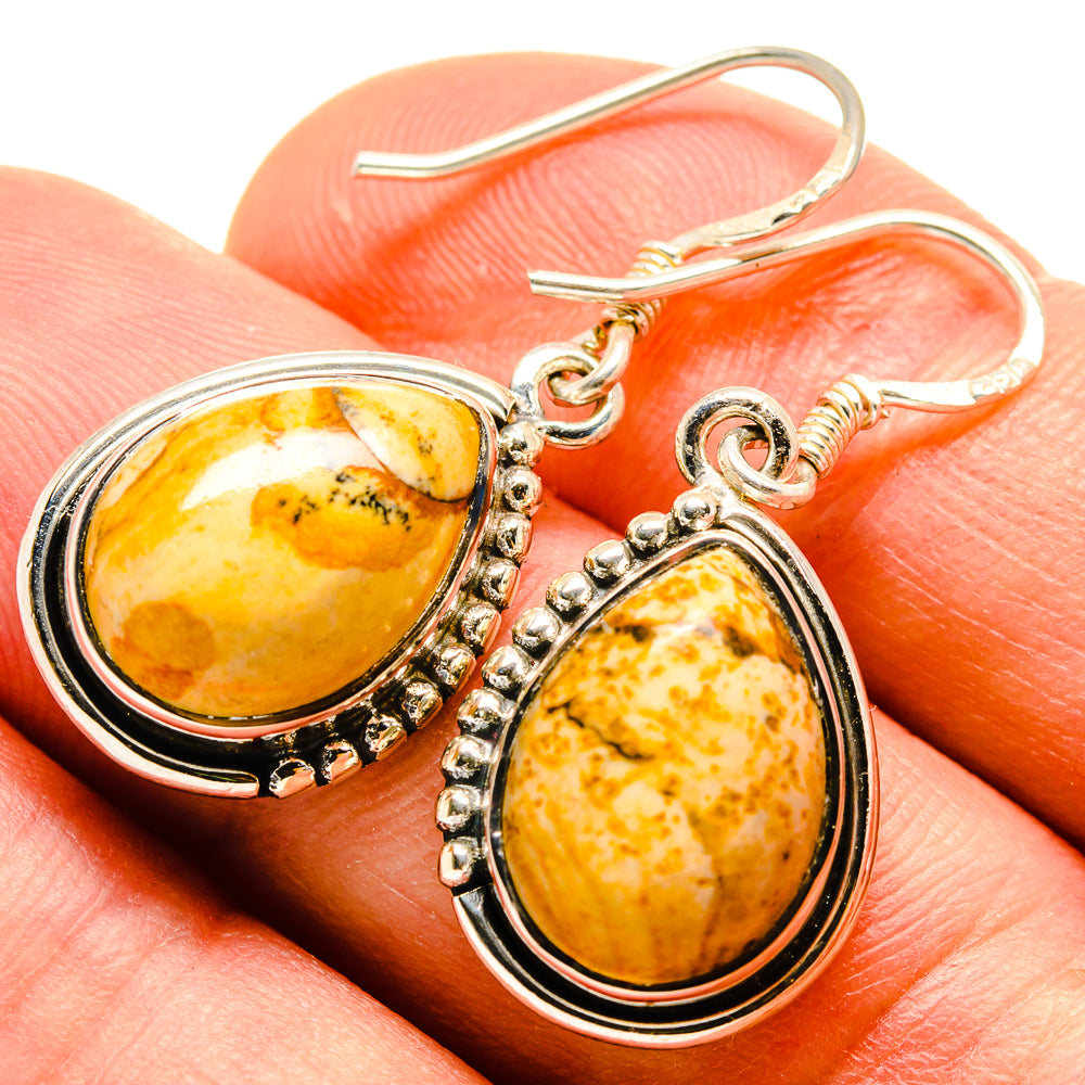 Picture Jasper Earrings handcrafted by Anasilvercos - EARR414807