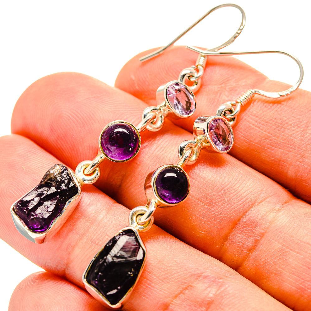 Amethyst Earrings handcrafted by Anasilvercos - EARR414834