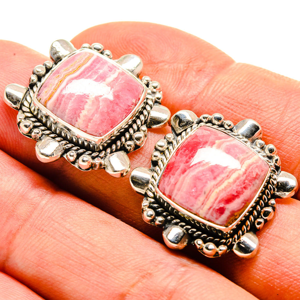 Rhodochrosite Earrings handcrafted by Anasilvercos - EARR414841