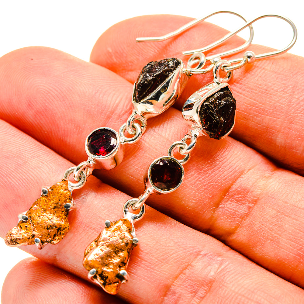Blister Copper Earrings handcrafted by Anasilvercos - EARR414844