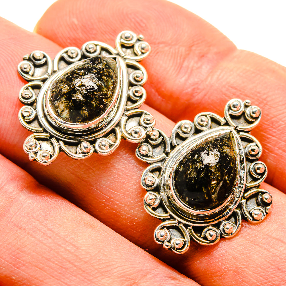 Seraphinite Earrings handcrafted by Anasilvercos - EARR414848