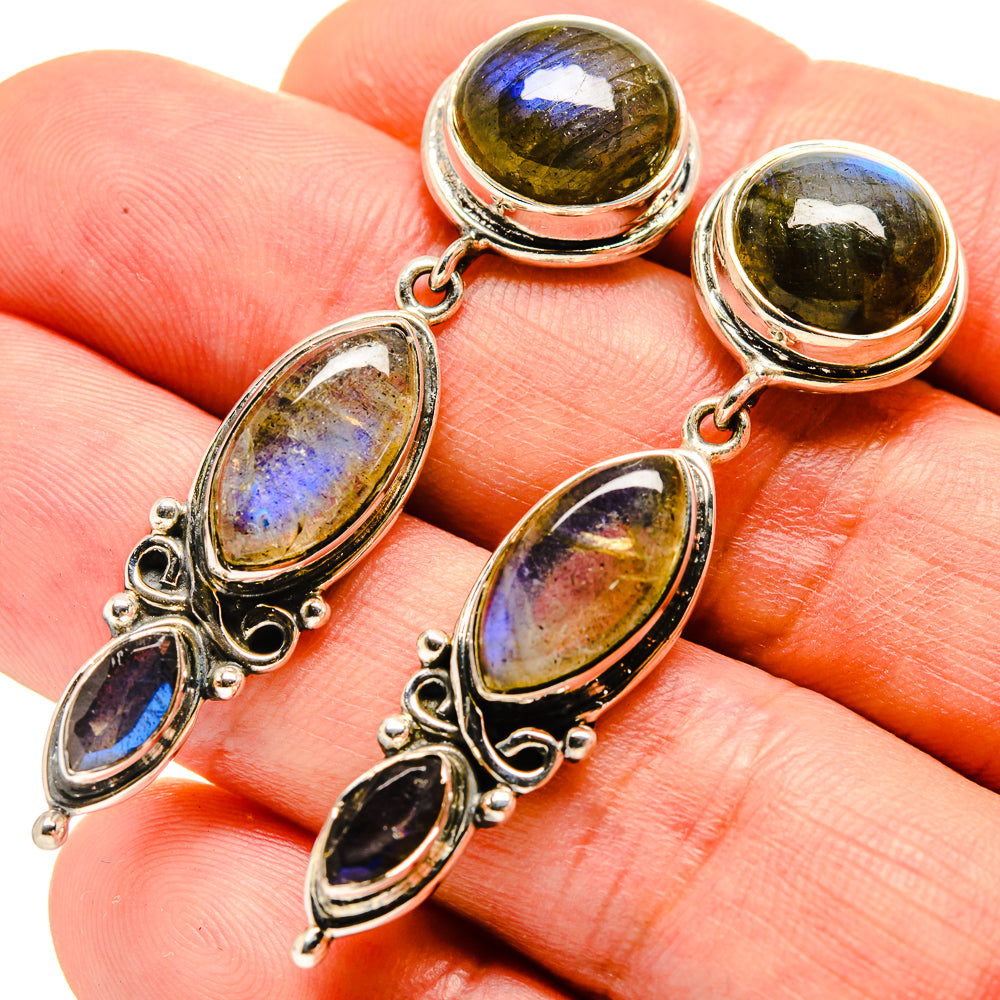Labradorite Earrings handcrafted by Anasilvercos - EARR414862