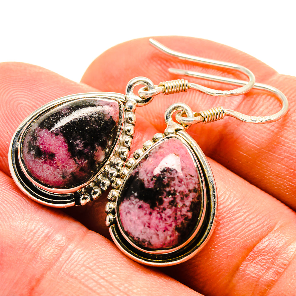 Rhodonite Earrings handcrafted by Anasilvercos - EARR414876