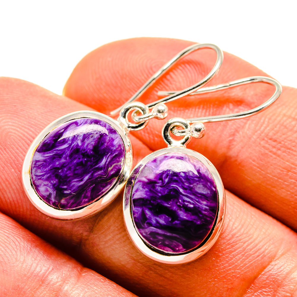 Charoite Earrings handcrafted by Anasilvercos - EARR414882