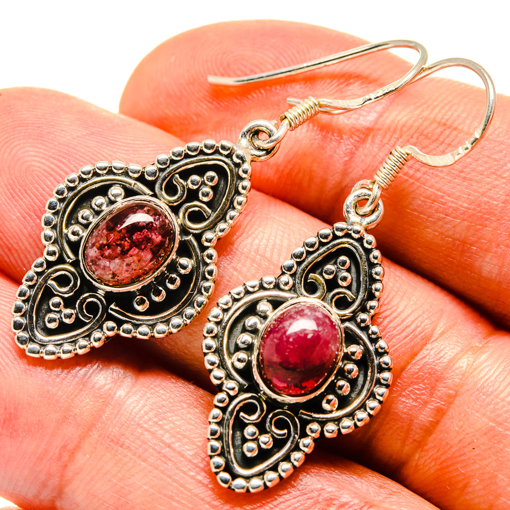 Pink Tourmaline Earrings handcrafted by Anasilvercos - EARR414884