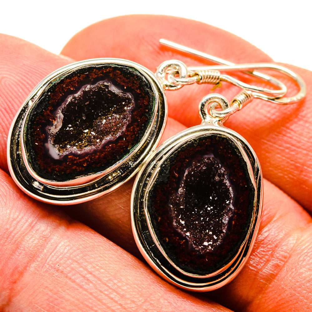 Coconut Geode Druzy Earrings handcrafted by Anasilvercos - EARR414887
