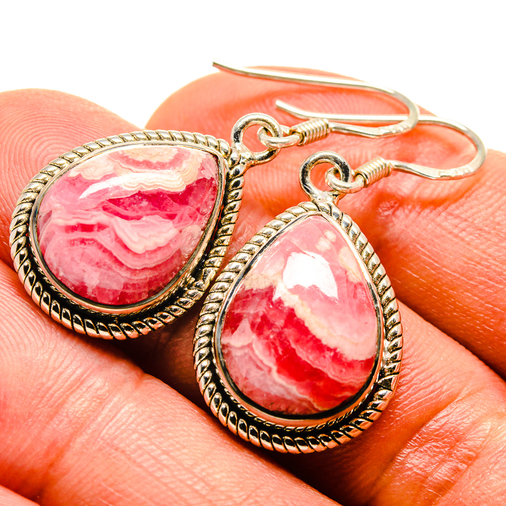 Rhodochrosite Earrings handcrafted by Anasilvercos - EARR414895