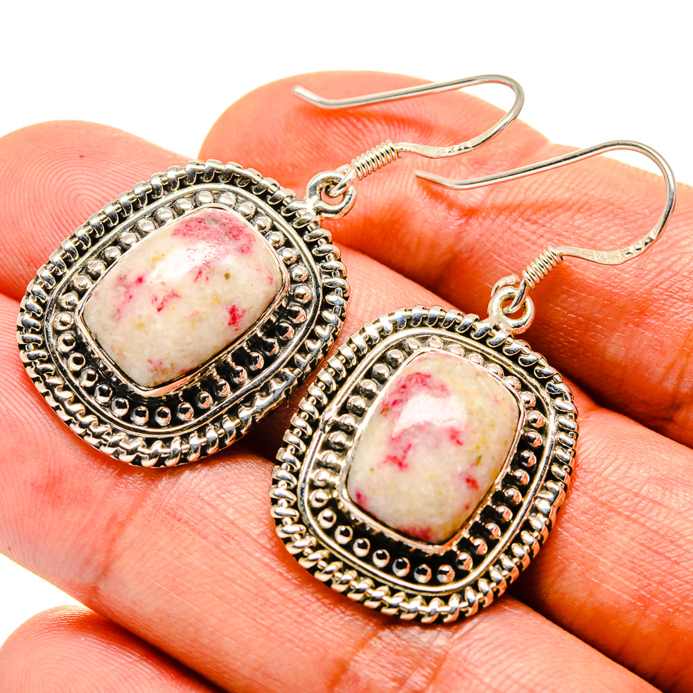 Thulite Earrings handcrafted by Anasilvercos - EARR414900