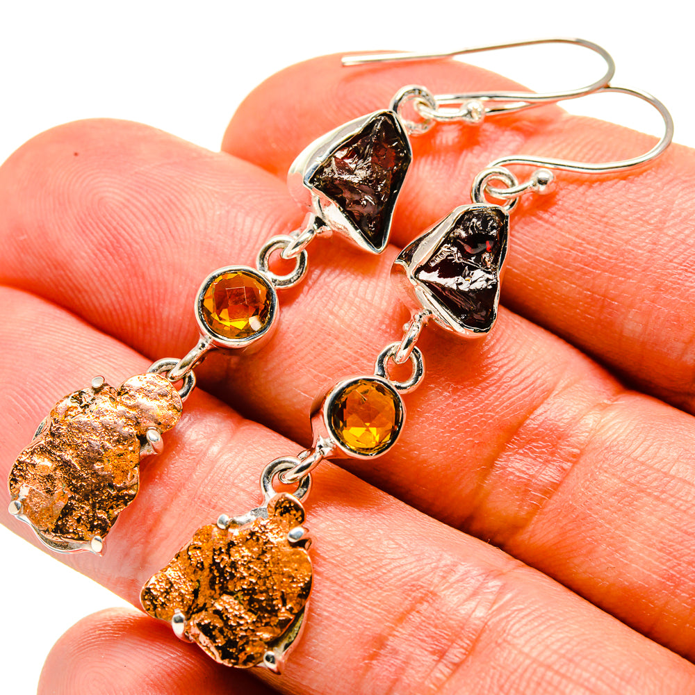 Blister Copper Earrings handcrafted by Anasilvercos - EARR414903