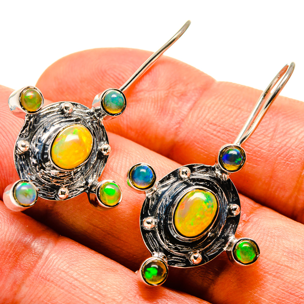 Ethiopian Opal Earrings handcrafted by Anasilvercos - EARR414905