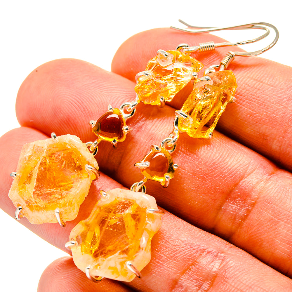 Citrine Earrings handcrafted by Anasilvercos - EARR414907