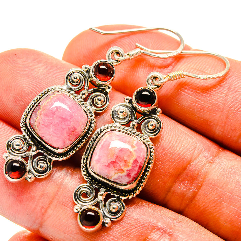 Rhodochrosite Earrings handcrafted by Anasilvercos - EARR414910