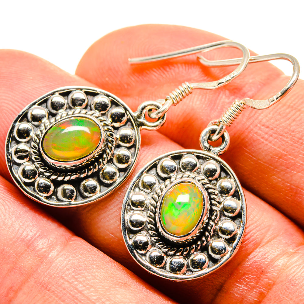 Ethiopian Opal Earrings handcrafted by Anasilvercos - EARR414918